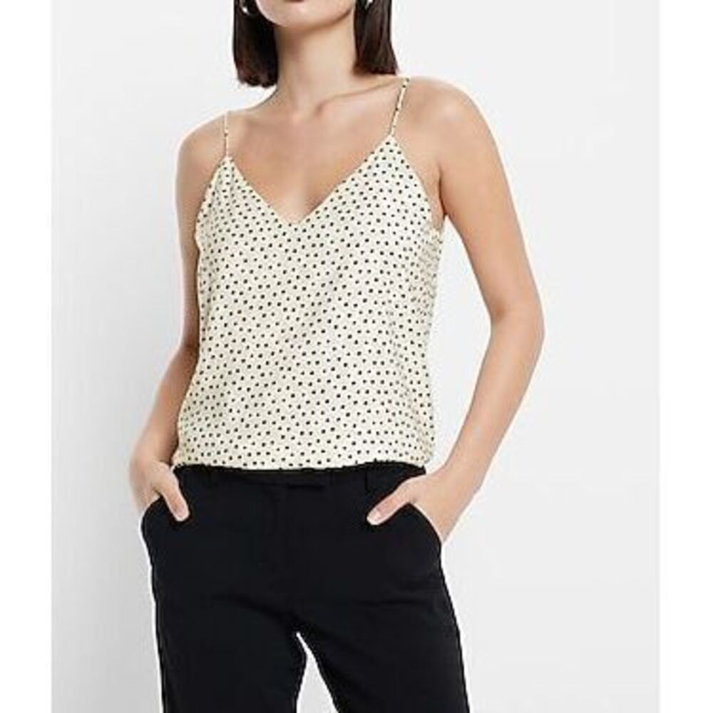 Polka Dot V-Neck Downtown Cami